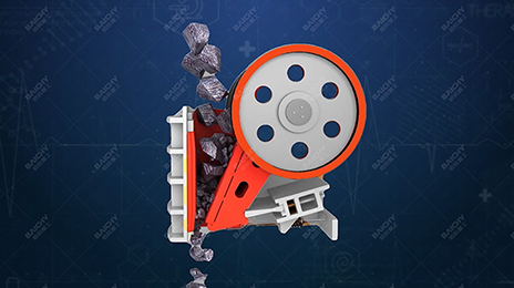 顎(e)式破碎機原理圖