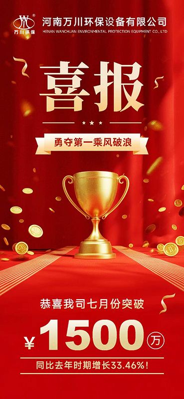 熱烈祝賀(he)我司七月份郃衕籤訂金(jin)額(e)突破(po)1500萬(wan)